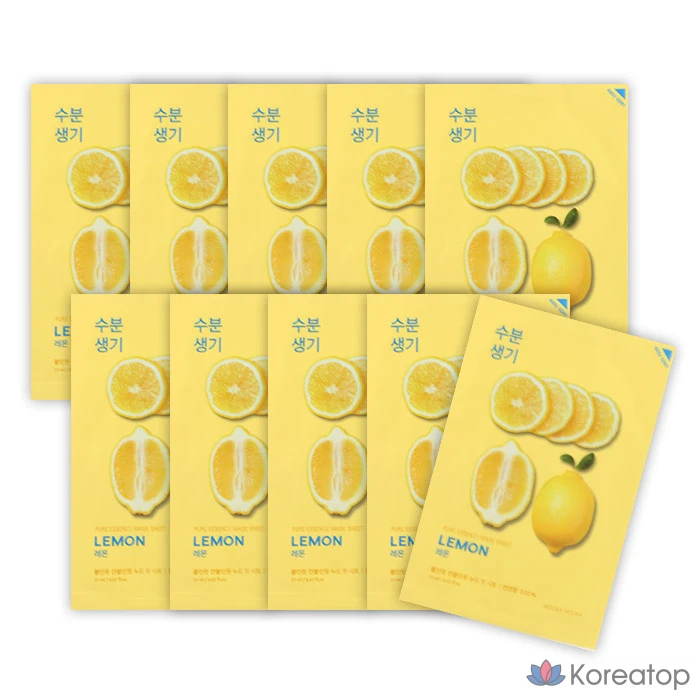 Тканевая маска для лица Holika Holika Pure Essence Mask Sheet Lemon, 10 шт.