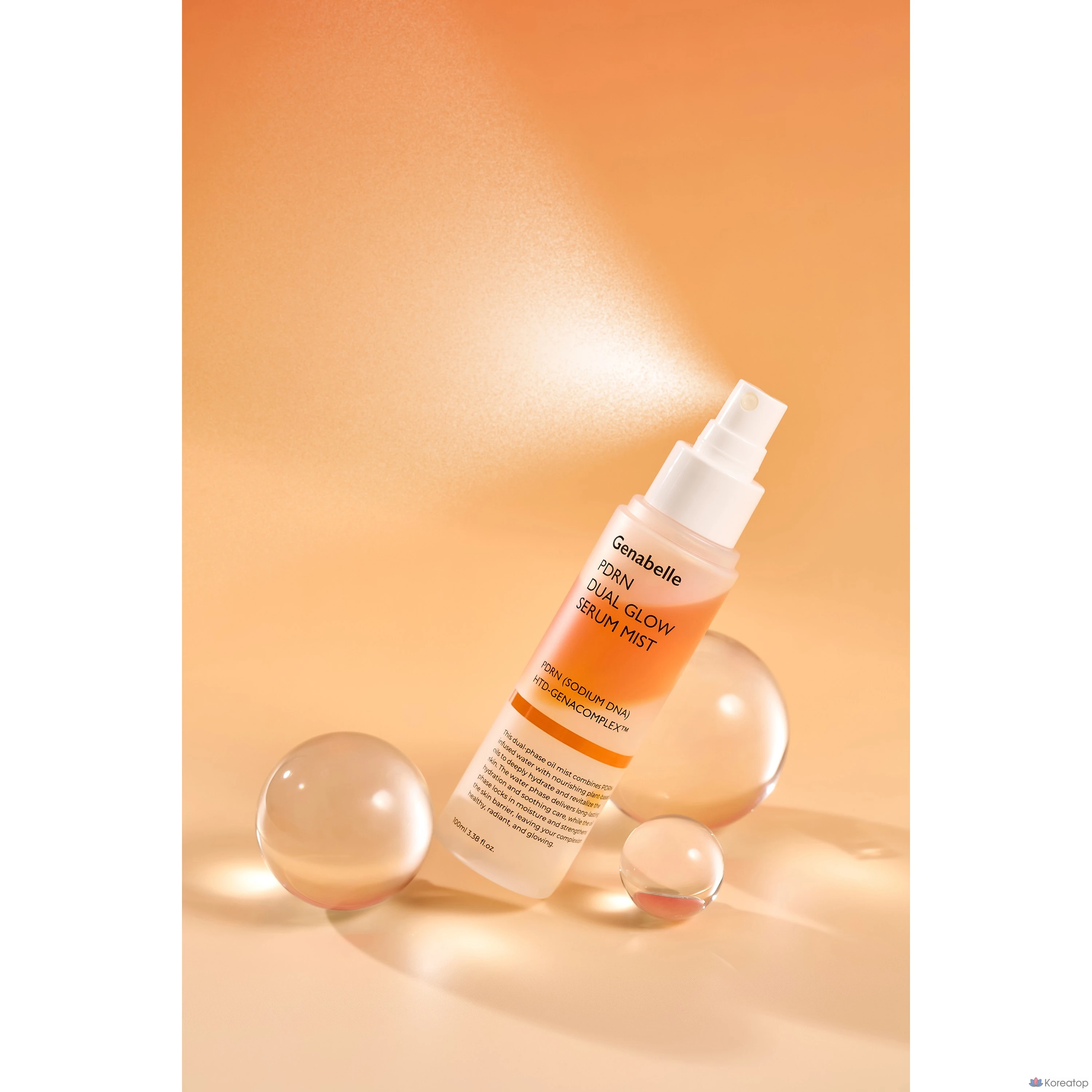 Сыворотка-мист Genabelle PDRN Dual Glow Serum Mist, 100 мл, 1 шт.