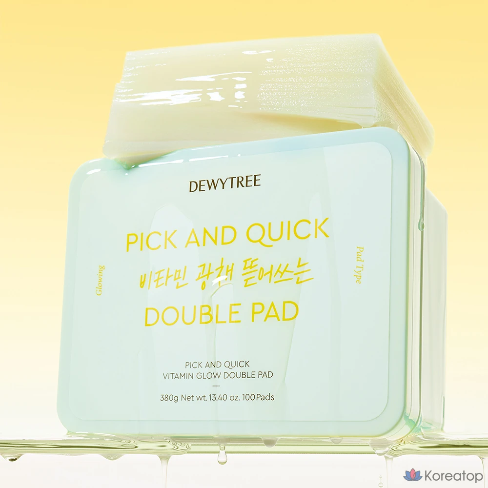 Пэды для лица Dewytree Pick & Quick Vitamin Glow Double Pad, 380 г, 100 шт.