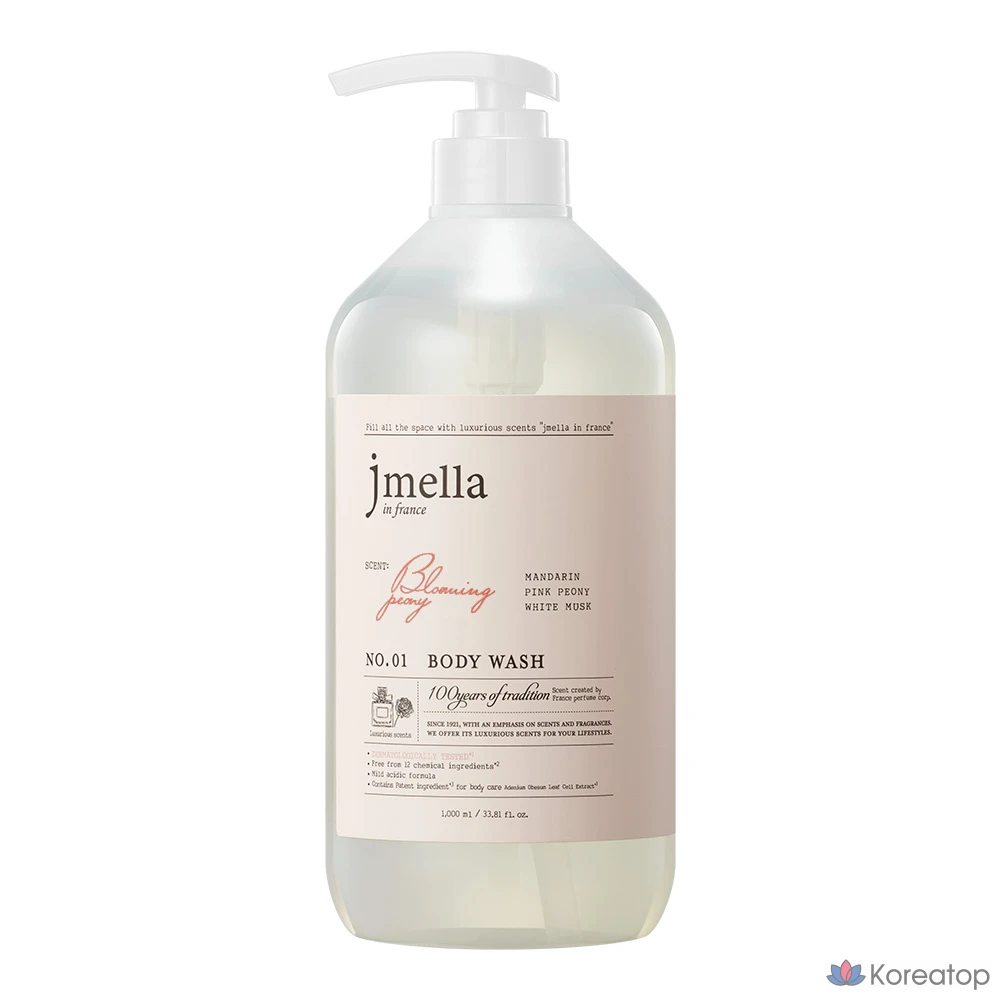 Гель для душа Jmella In France Blooming Peony Body Wash Lovely Floral, 1 л, 1 шт.