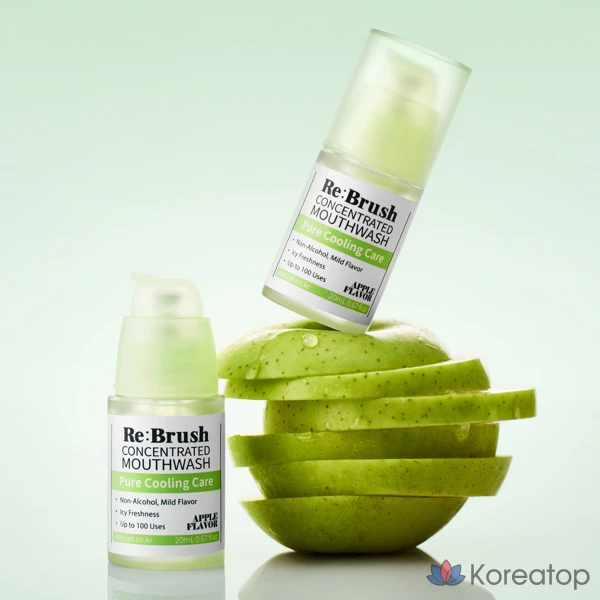 Ополаскиватель для полости рта Re:Brush Leo J Developed Juice Concentrated Gargle Green Apple, 20 мл, 1 шт.