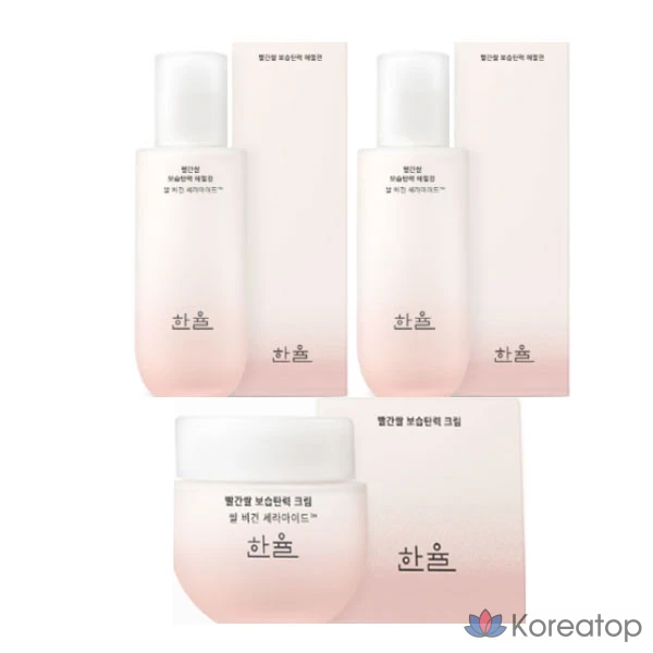 Тонер HANYUL Red Rice Moisture Elasticity Skin, 150 мл, Эмульсия HANYUL Red Rice Moisture Elasticity Emulsion, 125 мл, Крем HANYUL Red Rice Moisture Elasticity Cream, 55 мл, 1 шт.