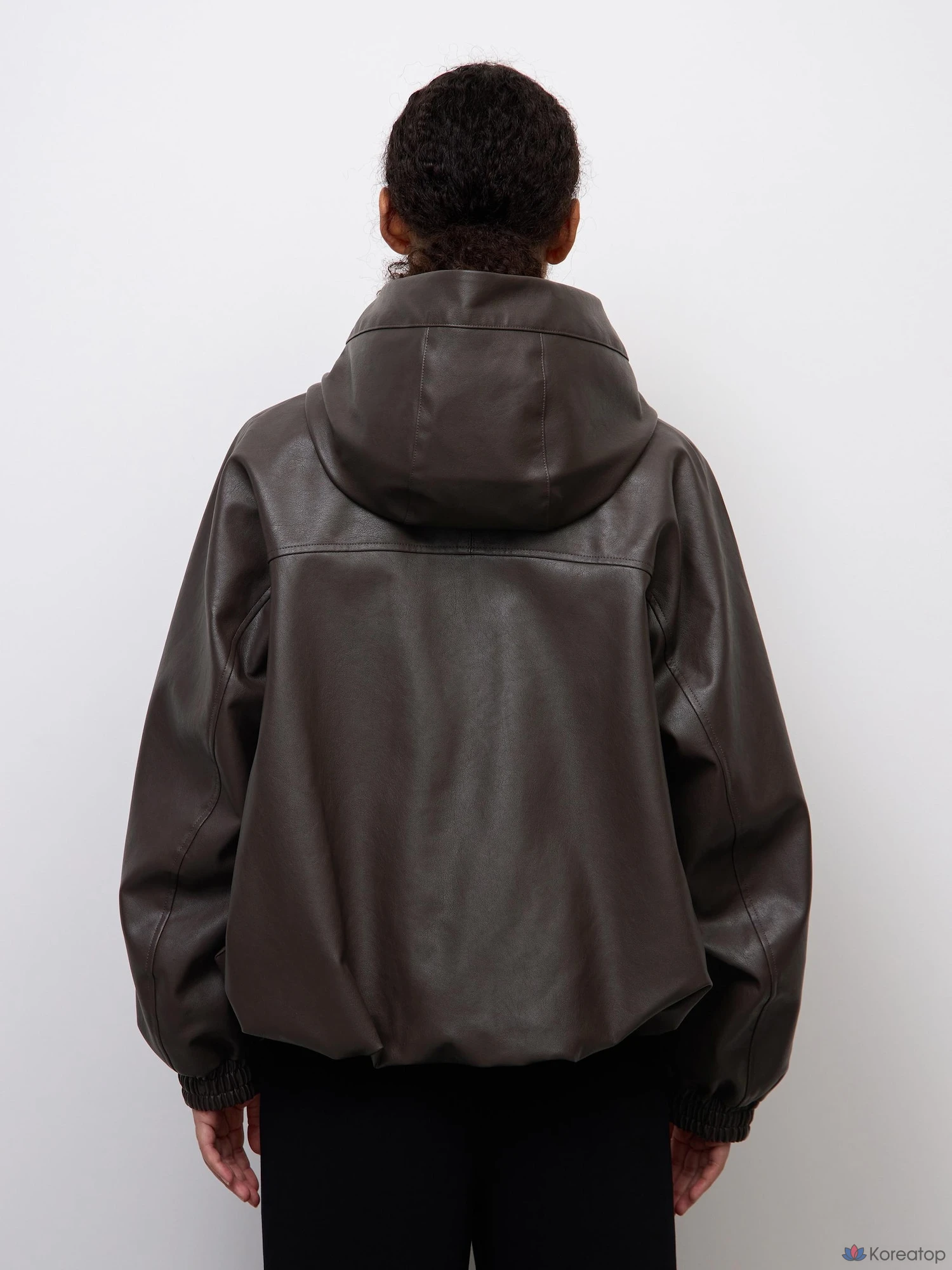 Куртка Uniqlo Fake Leather Balloon Hem, фото 5