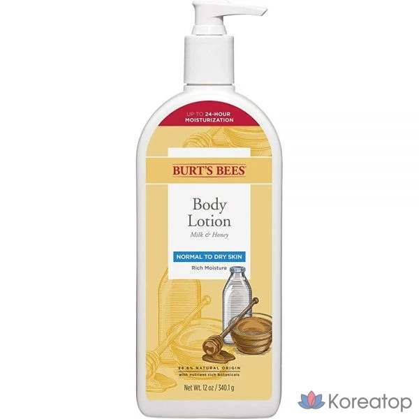 Увлажняющий лосьон для тела Burt's Bees Milk &amp; Honey Body Lotion, 340 г, 1 шт.