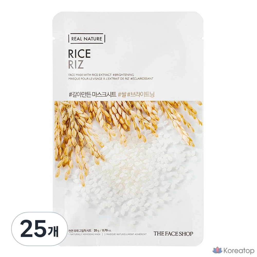 Тканевая маска для лица The Face Shop Rice Mask Sheet, 25 шт.