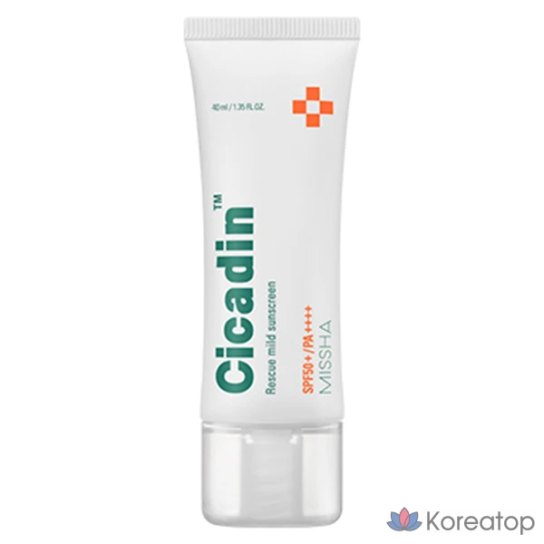 Солнцезащитный крем Missha Cicadin Rescue Mild Sun Cream SPF50+ PA++++, 40 мл, 1 шт.