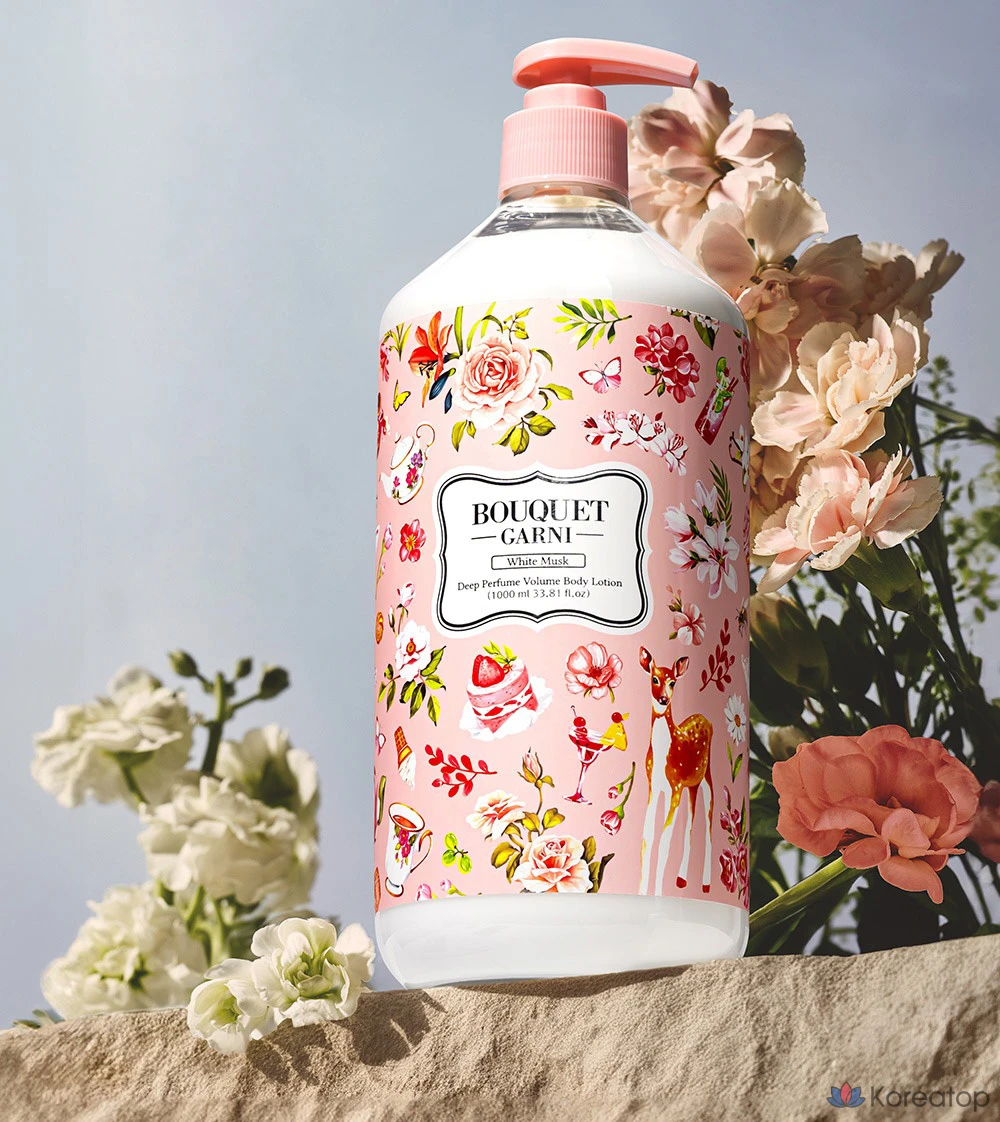 Лосьон для тела Bouquet Garni Deep Perfume Volume Body Lotion White Musk, 1 л, 1 шт., фото 4
