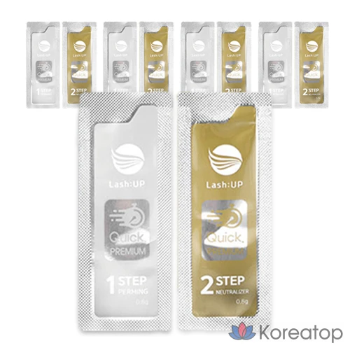 Набор для ухода Lash:Up Eyelash Brow Quick Premium Perm STEP1 + STEP2, смешанный цвет, 5 шт.