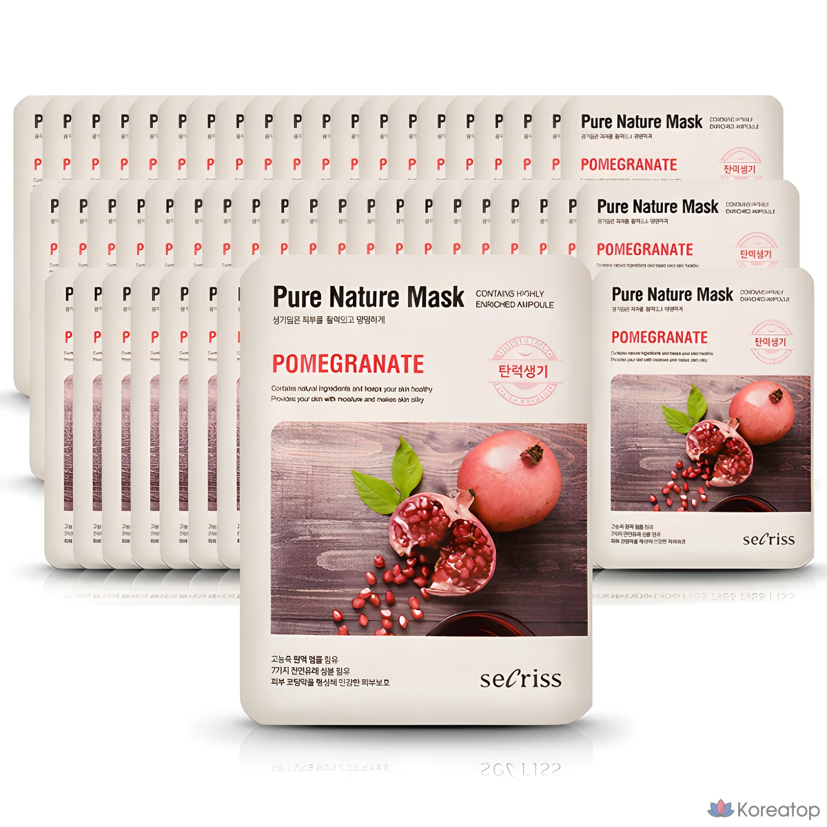 Тканевая маска для лица Anskin 1Day1Pack C Clear Pure Nature Mask Pomegranate, 25 мл, 60 шт.