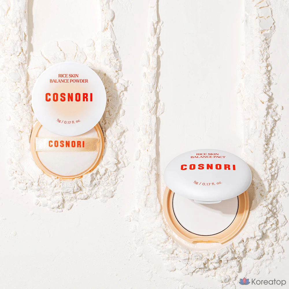 Пудра для лица Cosnori Rice Skin Balance No Sebum Powder Pact, оттенок White, 5 г, 1 шт.