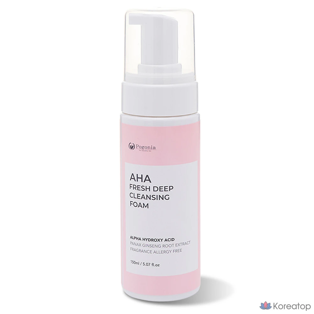Очищающая пенка Pogonia AHA Deep Foaming Cleansing Foam, 150 мл, 1 шт.