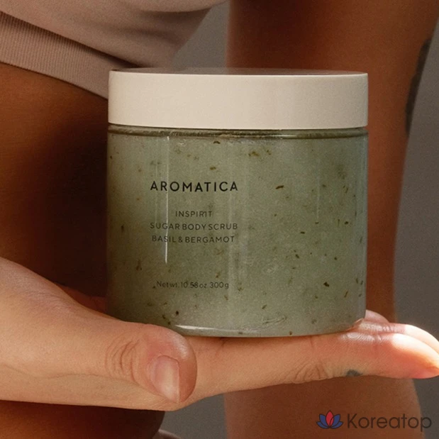 Скраб для тела Aromatica Inspirit Sugar Body Scrub Basil &amp; Bergamot, 300 г, 1 шт.
