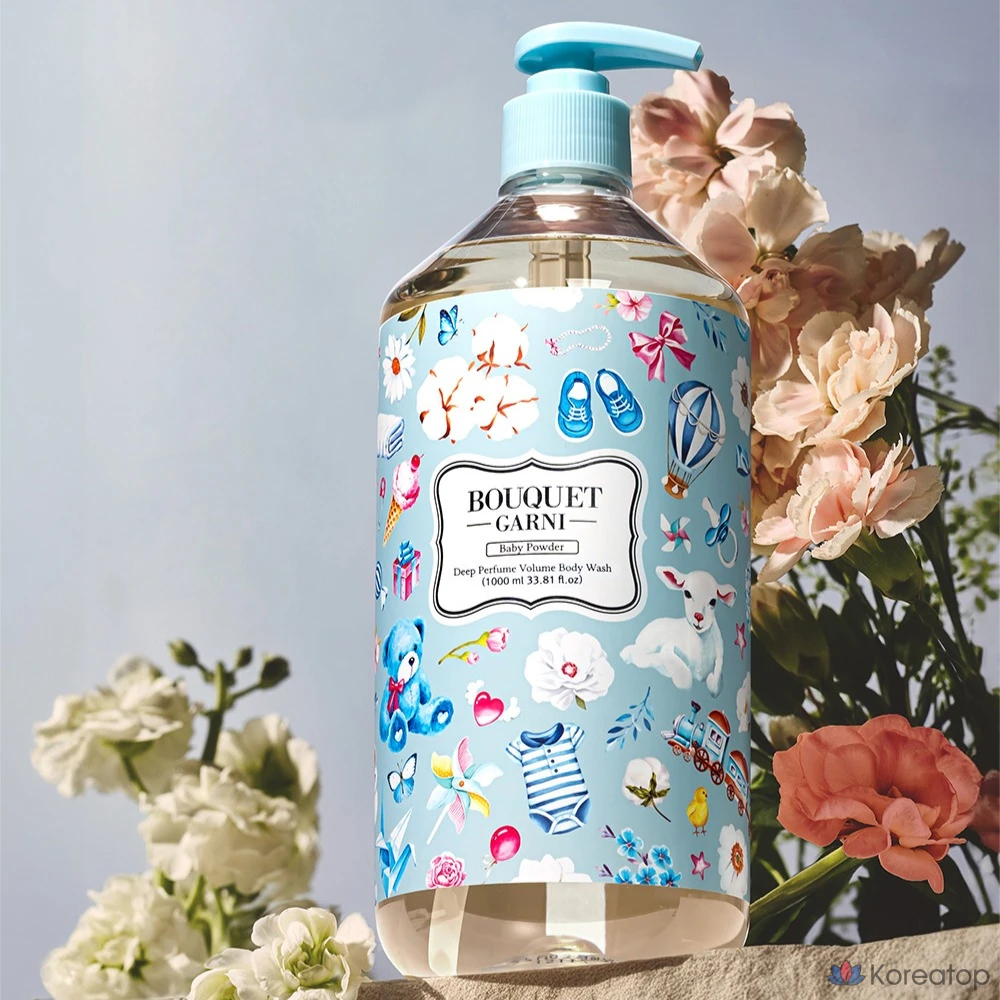 Гель для душа Bouquet Garni Deep Perfume Volume Body Wash Baby Powder, 1 л, 1 шт.