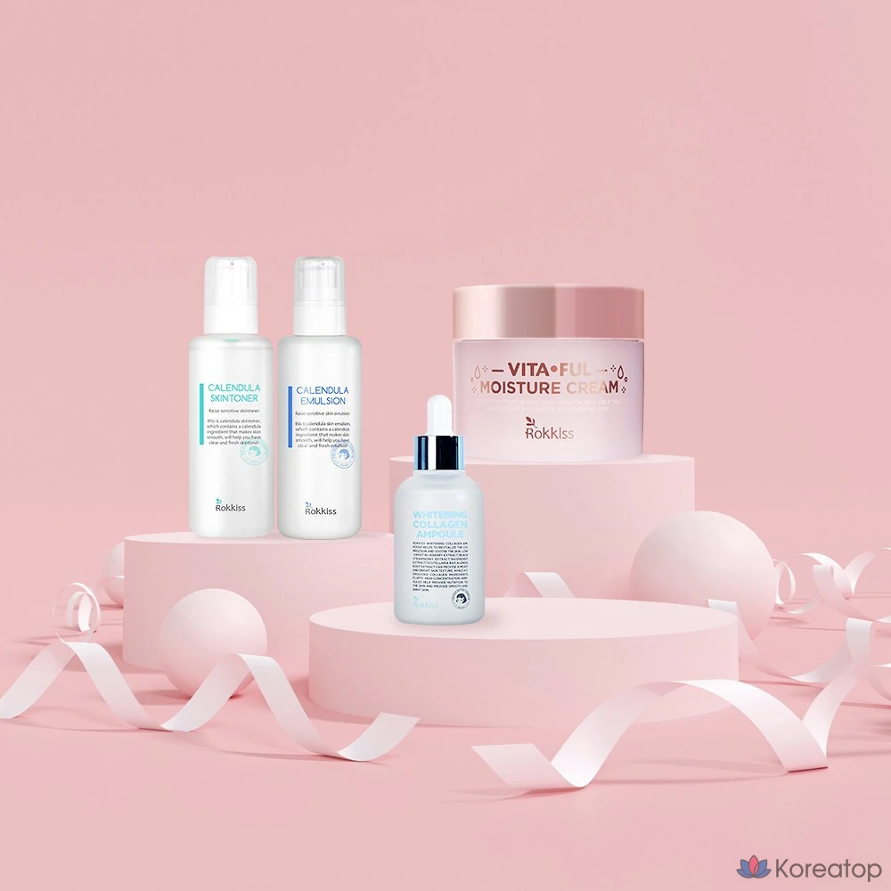 Набор для ухода Rokkiss Whitening Special Skincare 4-piece Set, 1 шт.