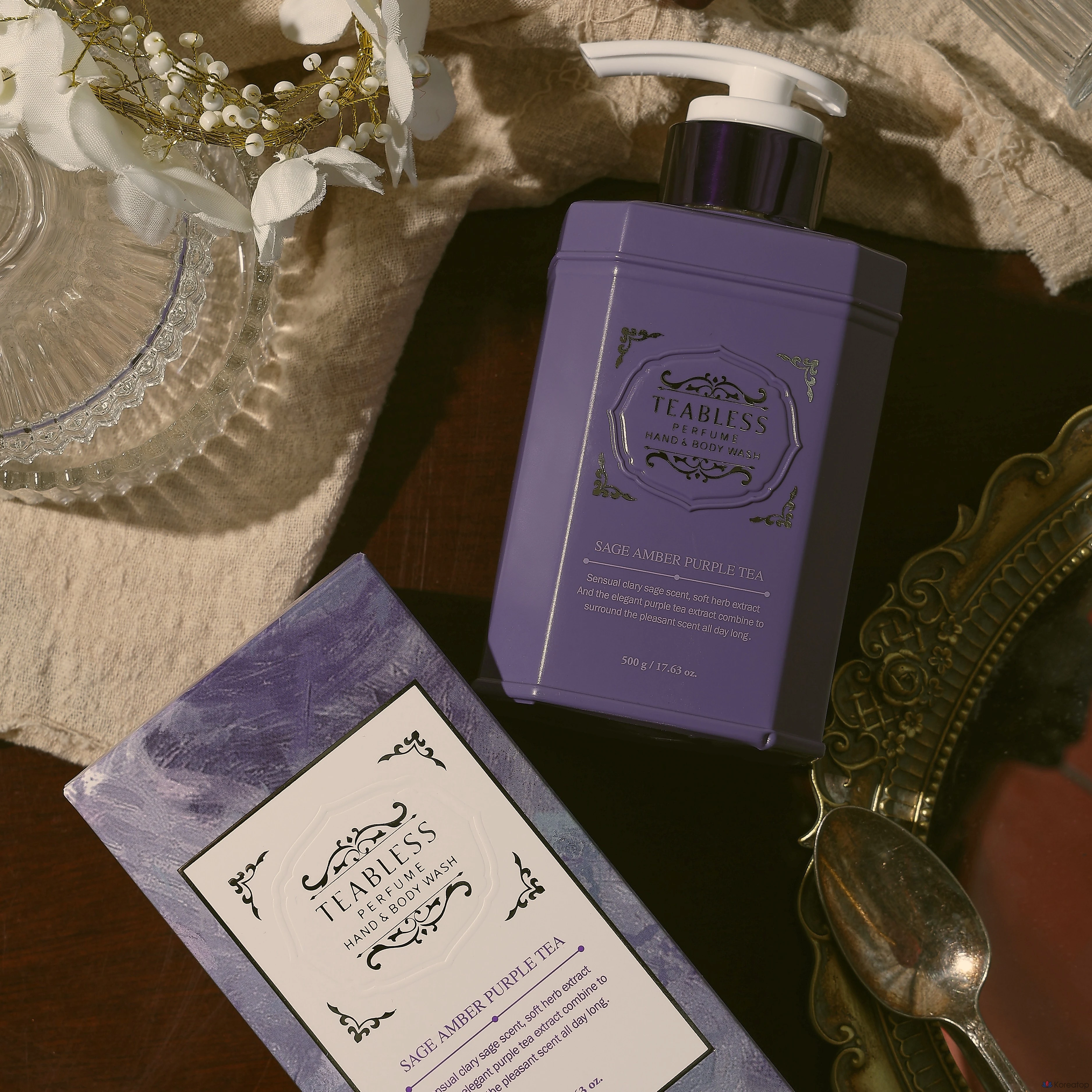 Гель для душа TEABLESS Perfume Body Wash Purple Tea Floral Woody, 500 г, 1 шт.