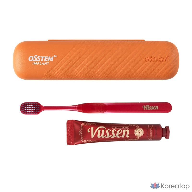 Набор для ухода Vussen Travel Portable Oral Care Kit (Зубная паста 40 г + Зубная щетка Double Wide), 34 г, фото 4
