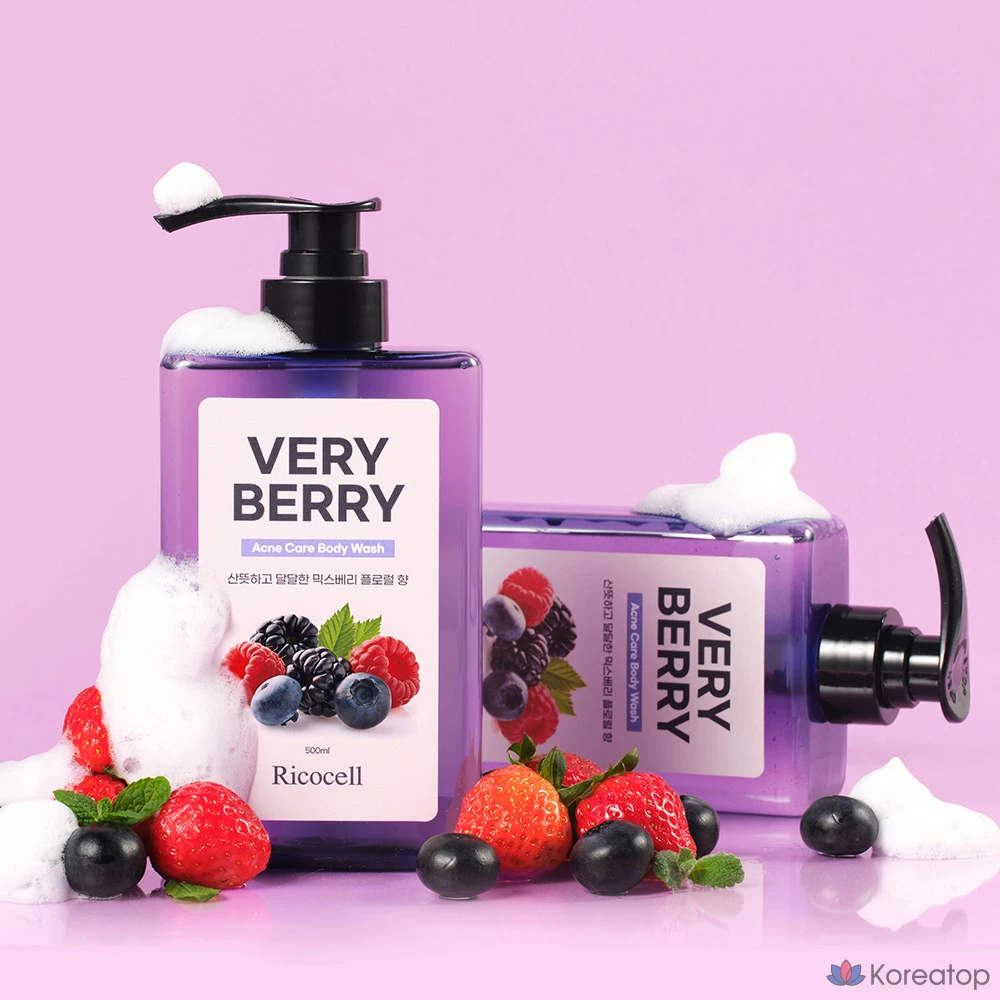 Очищающий гель для душа Ricocell Berry Berry Body Wash, 500 мл, 1 шт.