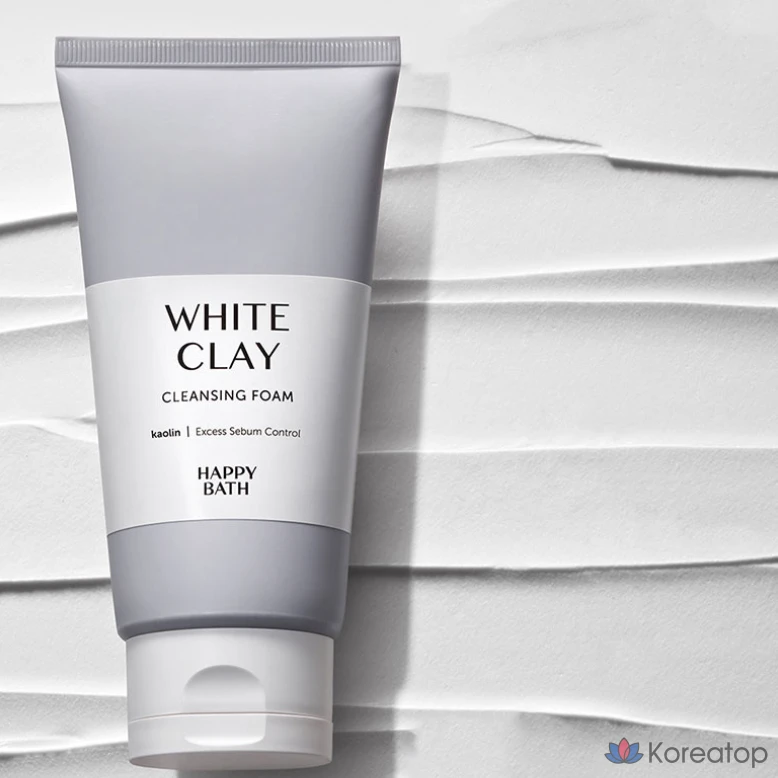 Очищающая пенка для лица Happy Bath White Clay Pore Cleansing Foam, 150 г, 1 шт.