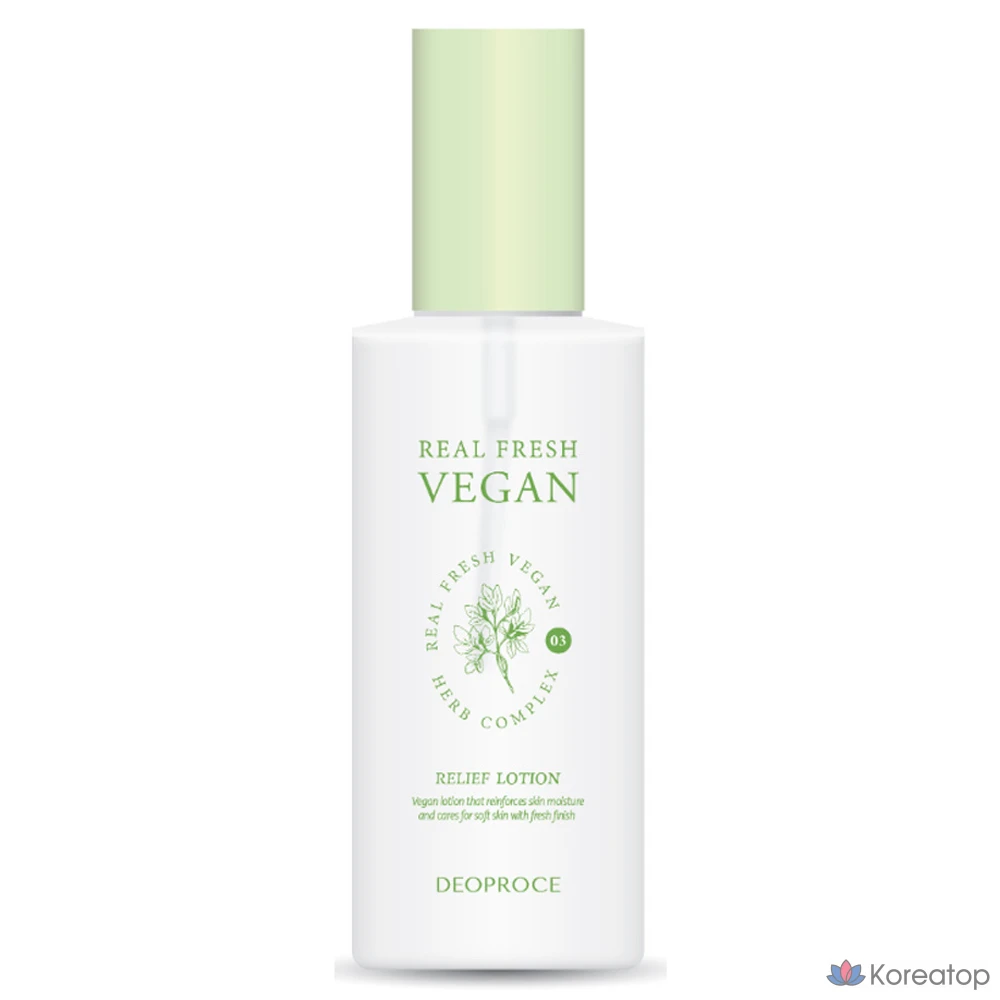 Лосьон для лица Deoproce Real Fresh Vegan Relief Lotion, 200 мл, 1 шт.