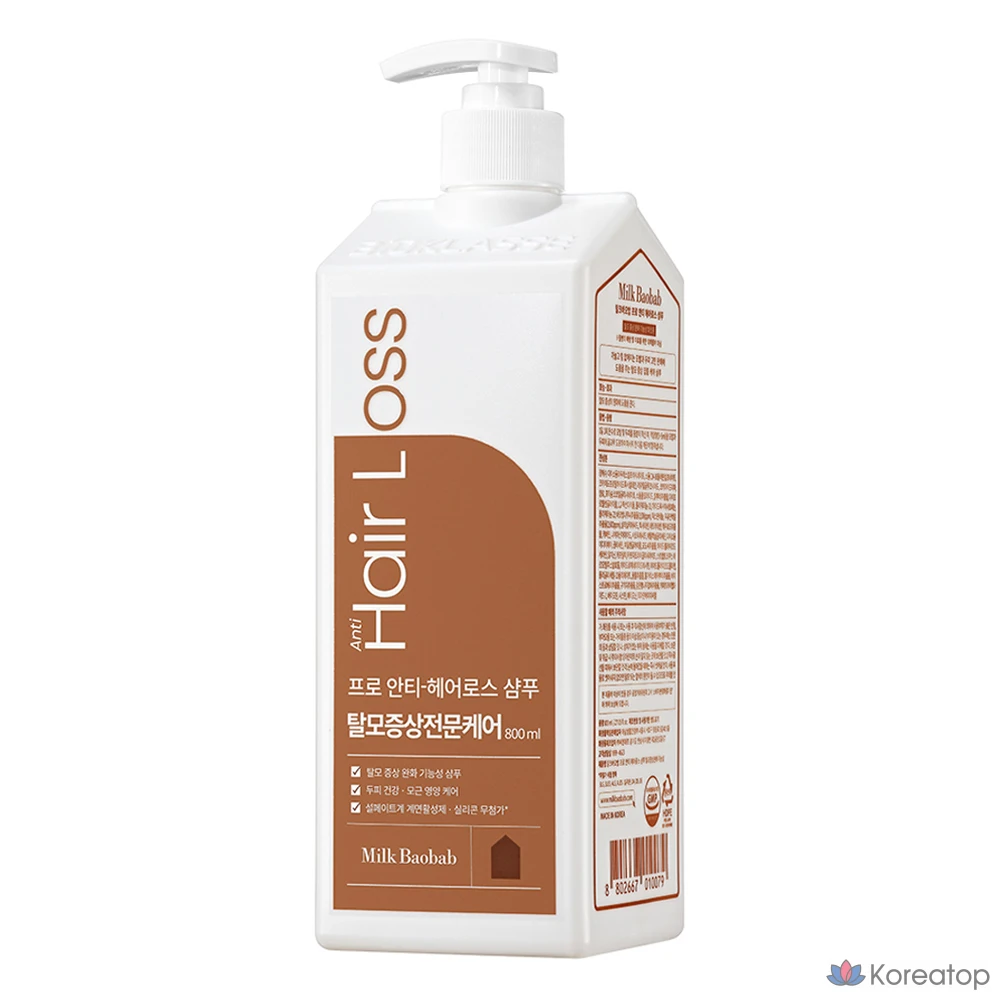 Шампунь Milk Baobab Pro Anti Hair Loss Shampoo, аромат Cloudy Wood, 800 мл, 1 шт.