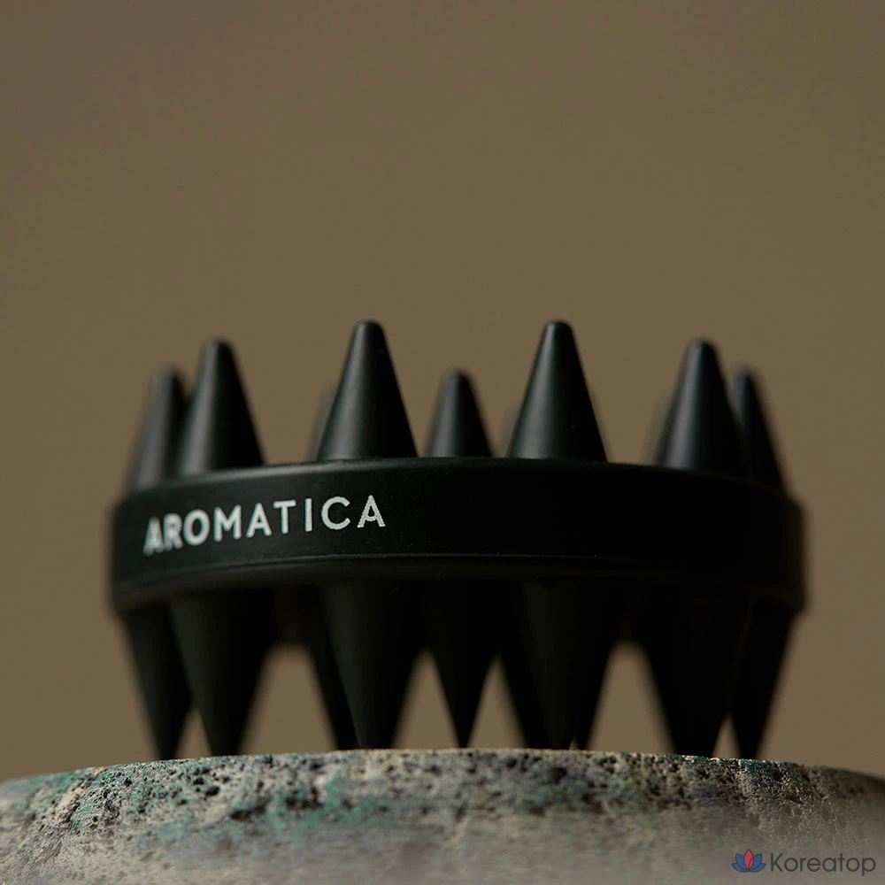 Щетка для кожи головы Aromatica Dual Scalp Shampoo Brush, черная, 1 шт.