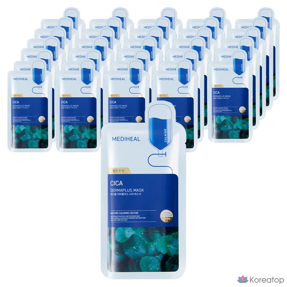 Тканевая маска для лица MEDIHEAL Derma Plus Cica Mask, 40 шт.