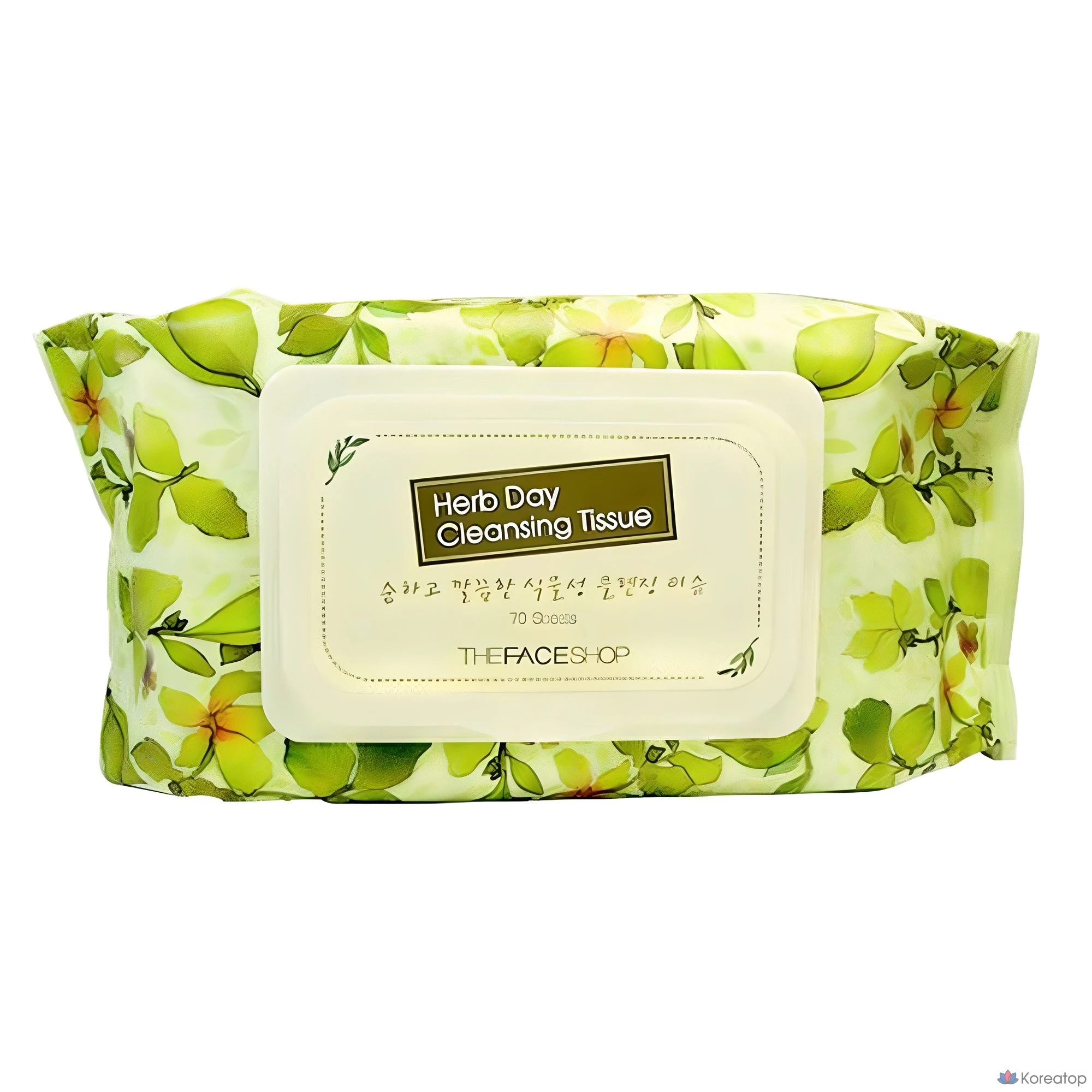 Влажные салфетки для лица The Face Shop Herb Day Cleansing Tissue, 70 шт.