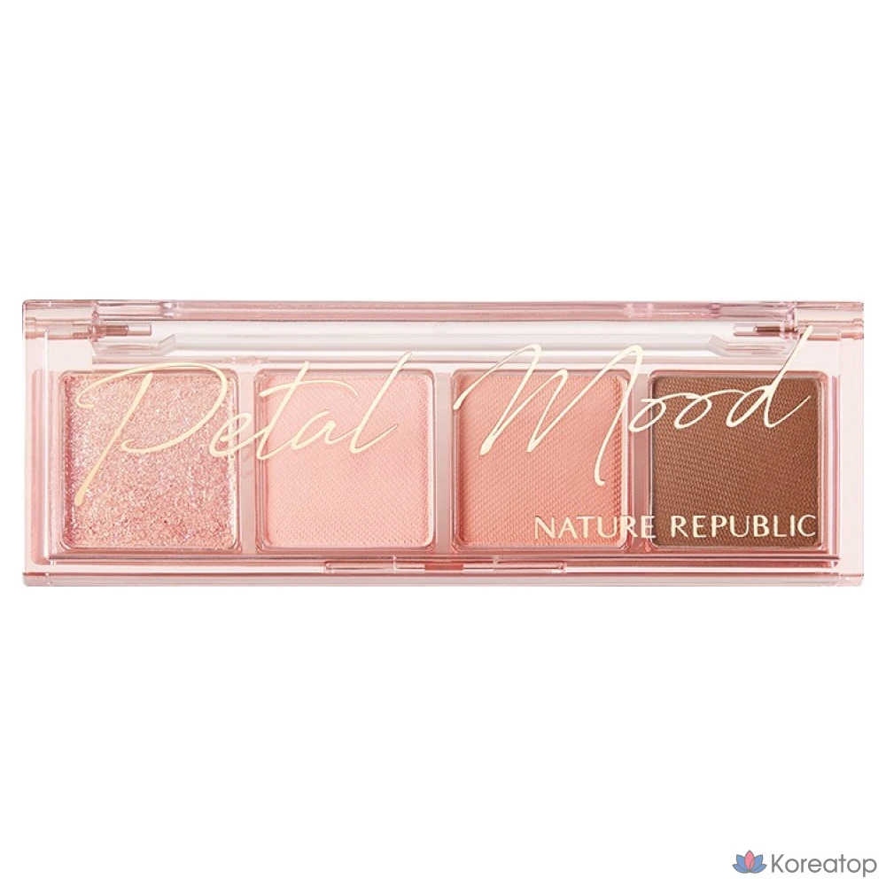 Палитра для макияжа Nature Republic Daily Basic 4 Palette, оттенок 05 Peach Pink, 1 шт.