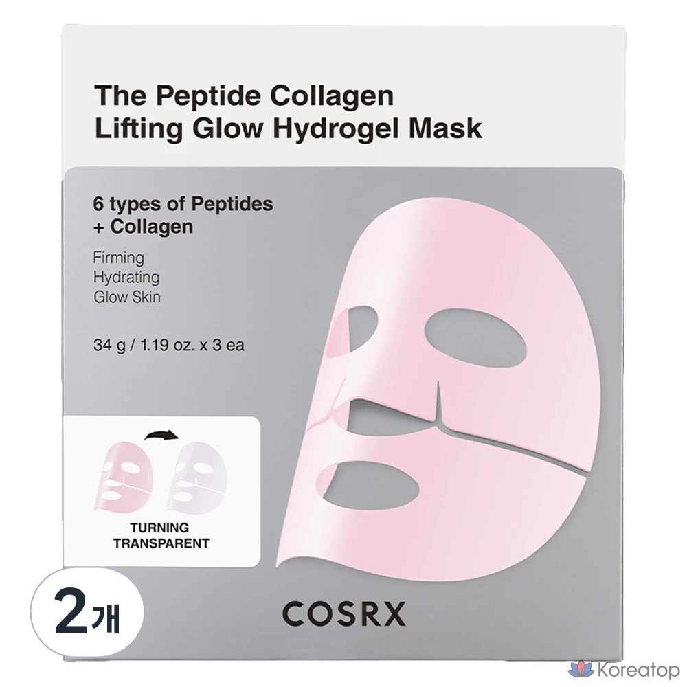 Тканевая маска для лица COSRX The Peptide Collagen Lifting Glow Hydrogel Mask, 6 шт.