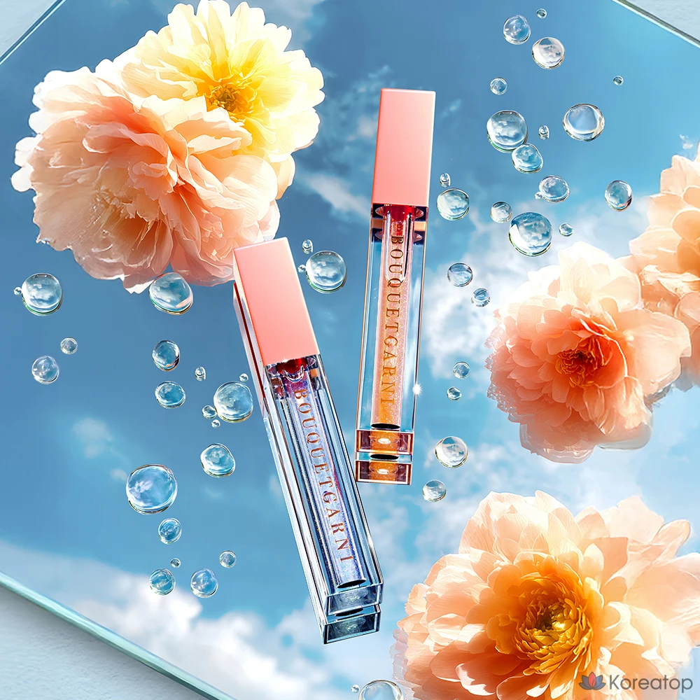 Бальзам для губ Bouquet garni Water Glint Lip Gloss, оттенок Aurora Drop, 3.3 г, 1 шт., фото 4