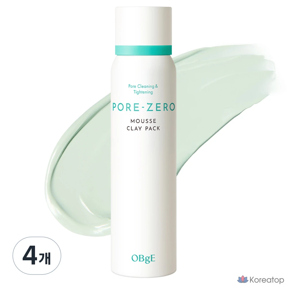 Пилинг-маска OBge Pore Zero Mousse Clay Pack, 4 шт.
