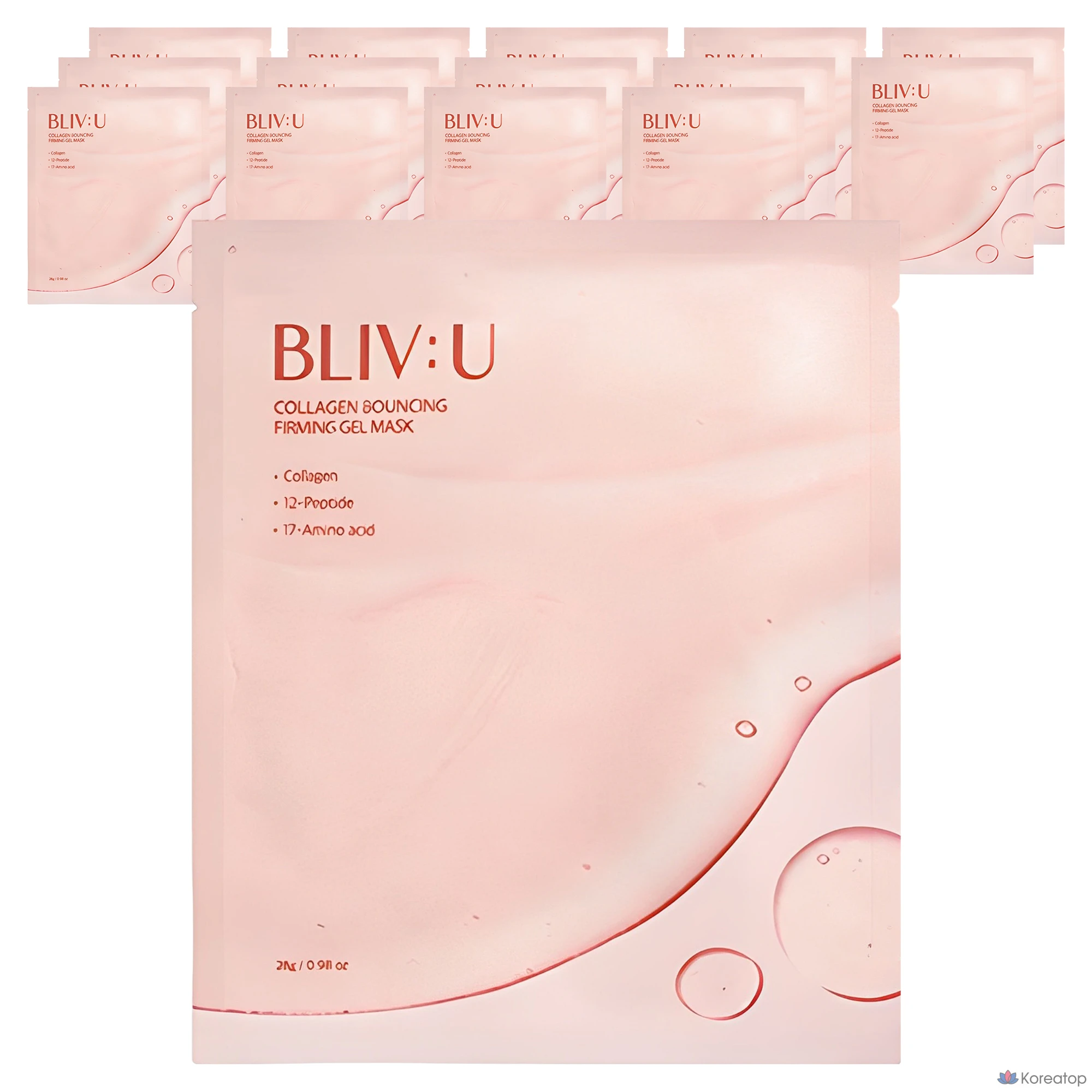 Гель-маска для лица BLIV:U Collagen Bouncing Elasticity Gel Mask, 28 г, 15 шт.