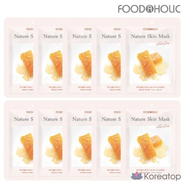 Тканевая маска для лица FoodaHolic Nature Skin Mask Pack Royal Jelly, 600 шт.