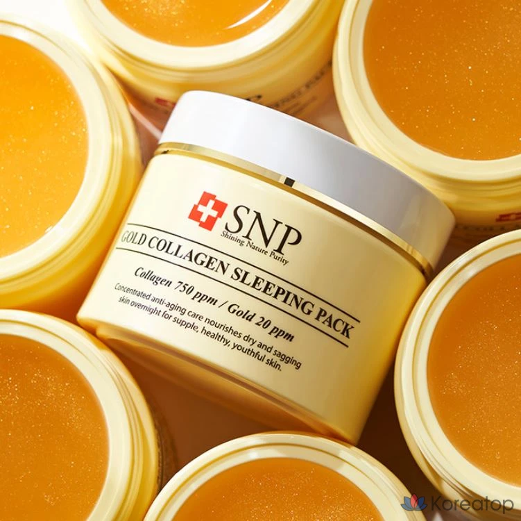 Ночная маска SNP Gold Collagen Sleeping Pack, 100 г, 1 шт.