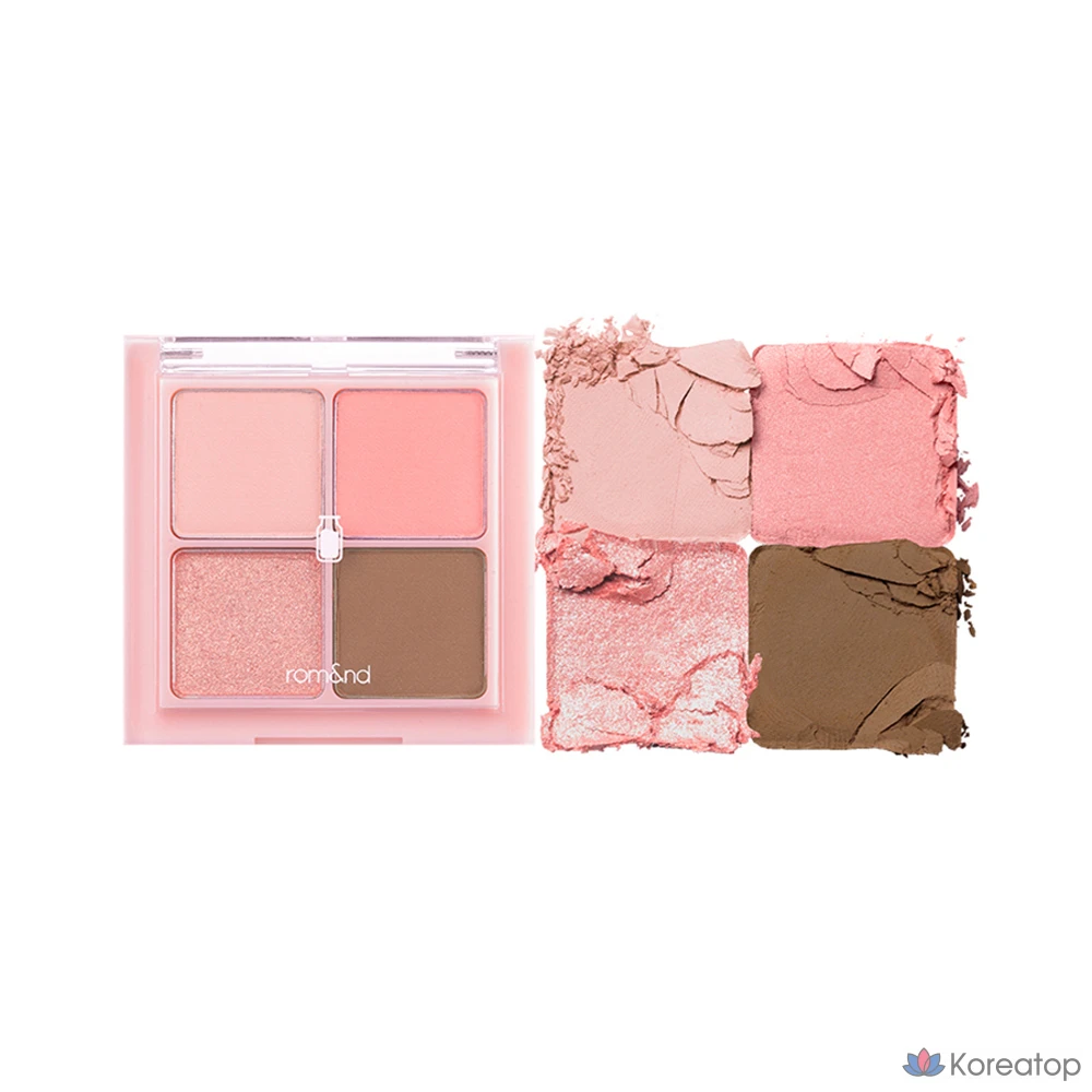 Палетка теней для век ROM&ND Better Than Eyes Palette, оттенок W02 Dried Peach Blossom, 1 шт., фото 2