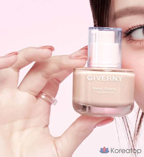 Фундация Giverny Dewy Glassy Foundation, оттенок 21NW Light Beige, 30 мл, 1 шт.