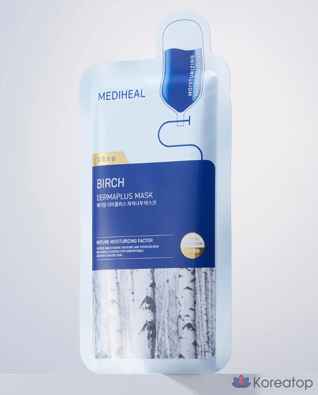 Тканевая маска для лица MEDIHEAL Derma Plus Birch Mask, 10 шт.