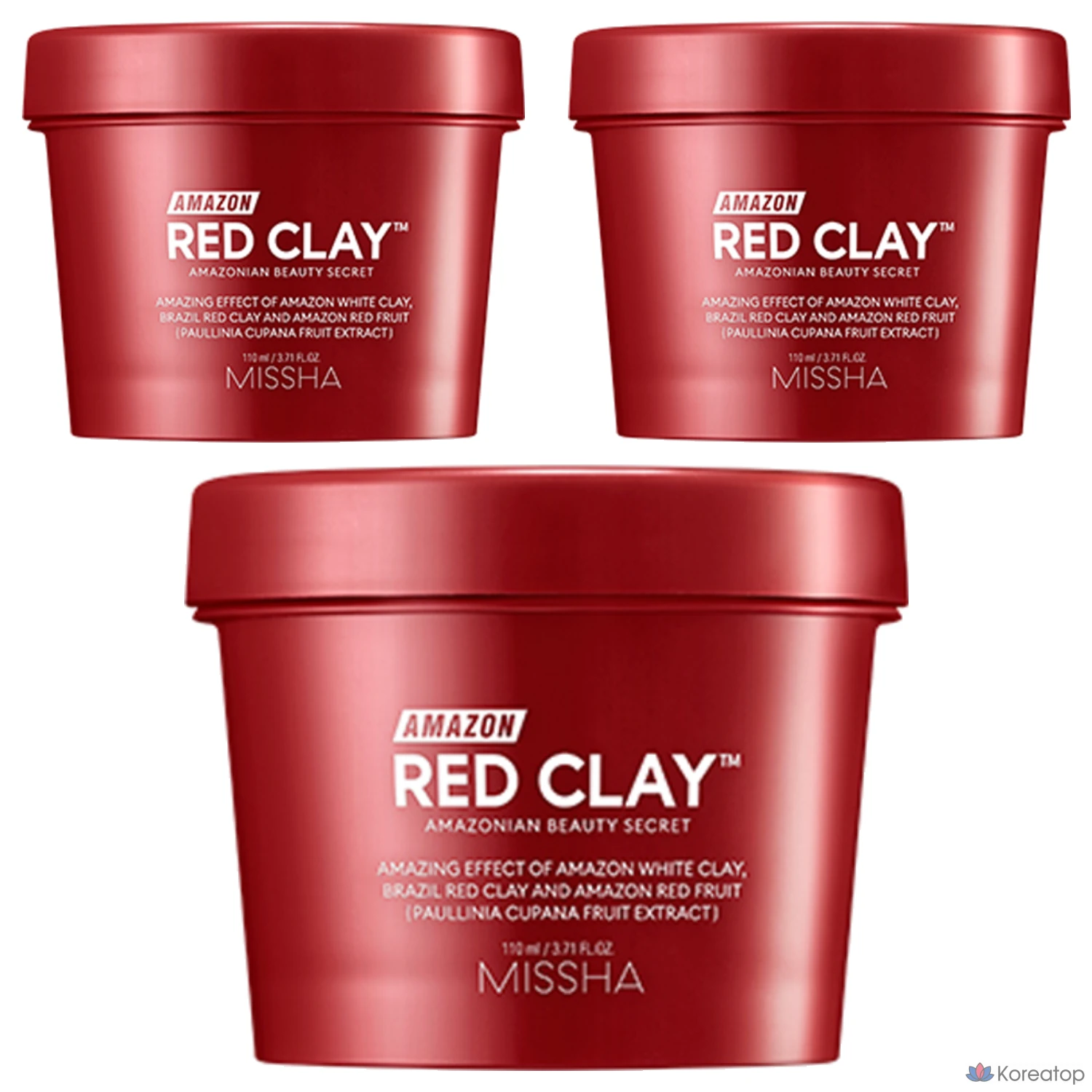 Маска для лица Missha Amazon Red Clay Pore Mask, 110 мл, 3 шт.
