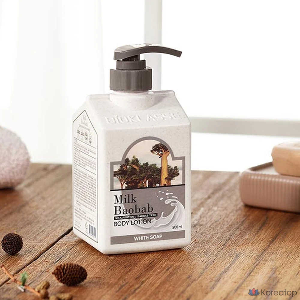 Лосьон для тела Milk Baobab Body Lotion White Soap Scent, 500 мл, 1 шт., фото 2