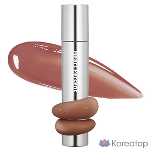 Тинт для губ Heart Percent Dot On Mood One Way Glowy Lip Tint, оттенок 14 Teddy Mocha, 4 г, 1 шт.