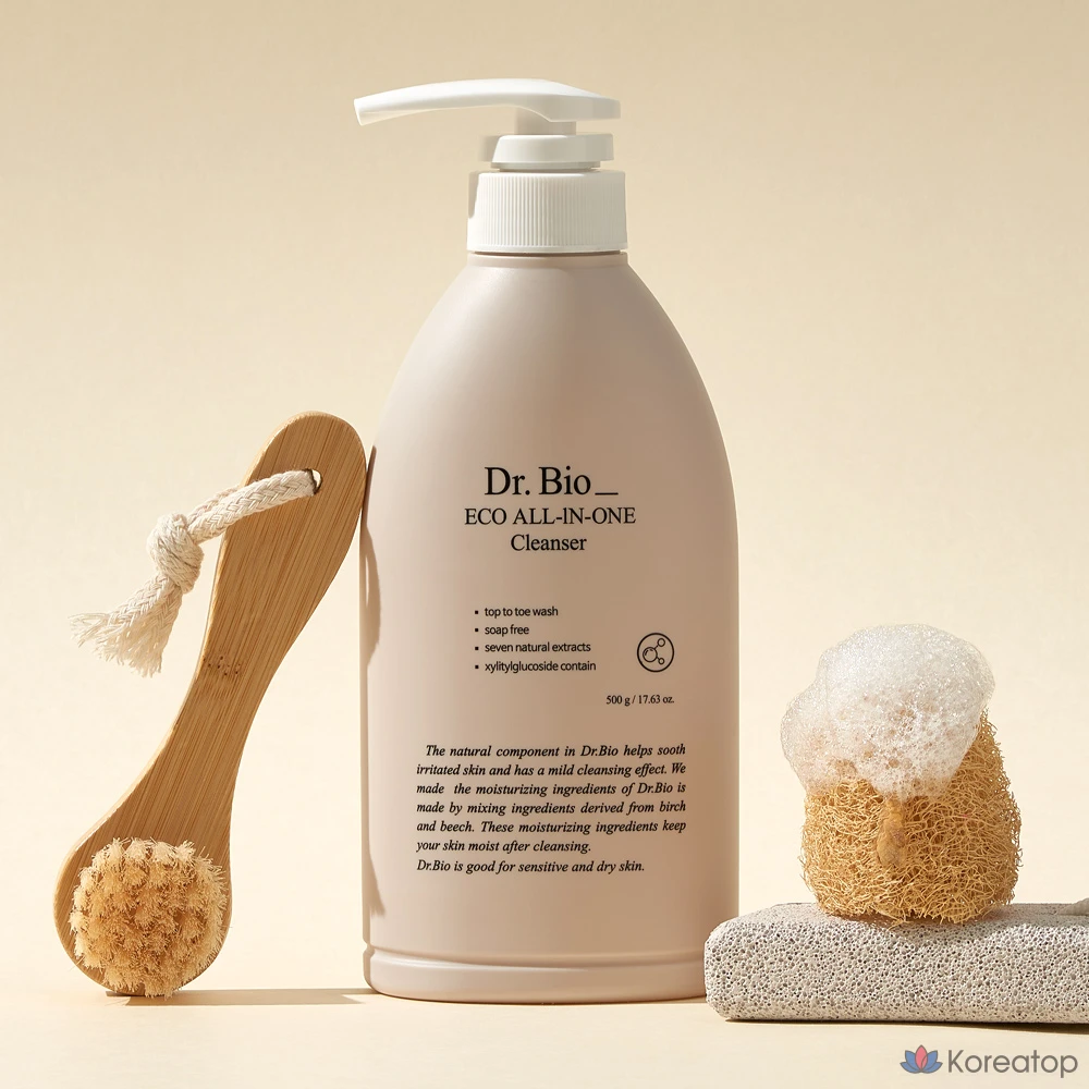 Набор для ухода Dr. Bio Baby All-in-One Cleanser + Lotion Set (Cleanser 500 г + Lotion 100 г), 4 шт., фото 2