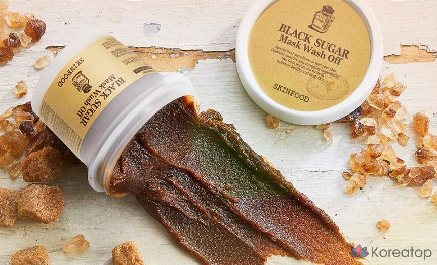 Пилинг-маска Skinfood Black Sugar Mask Wash Off, 2 шт.