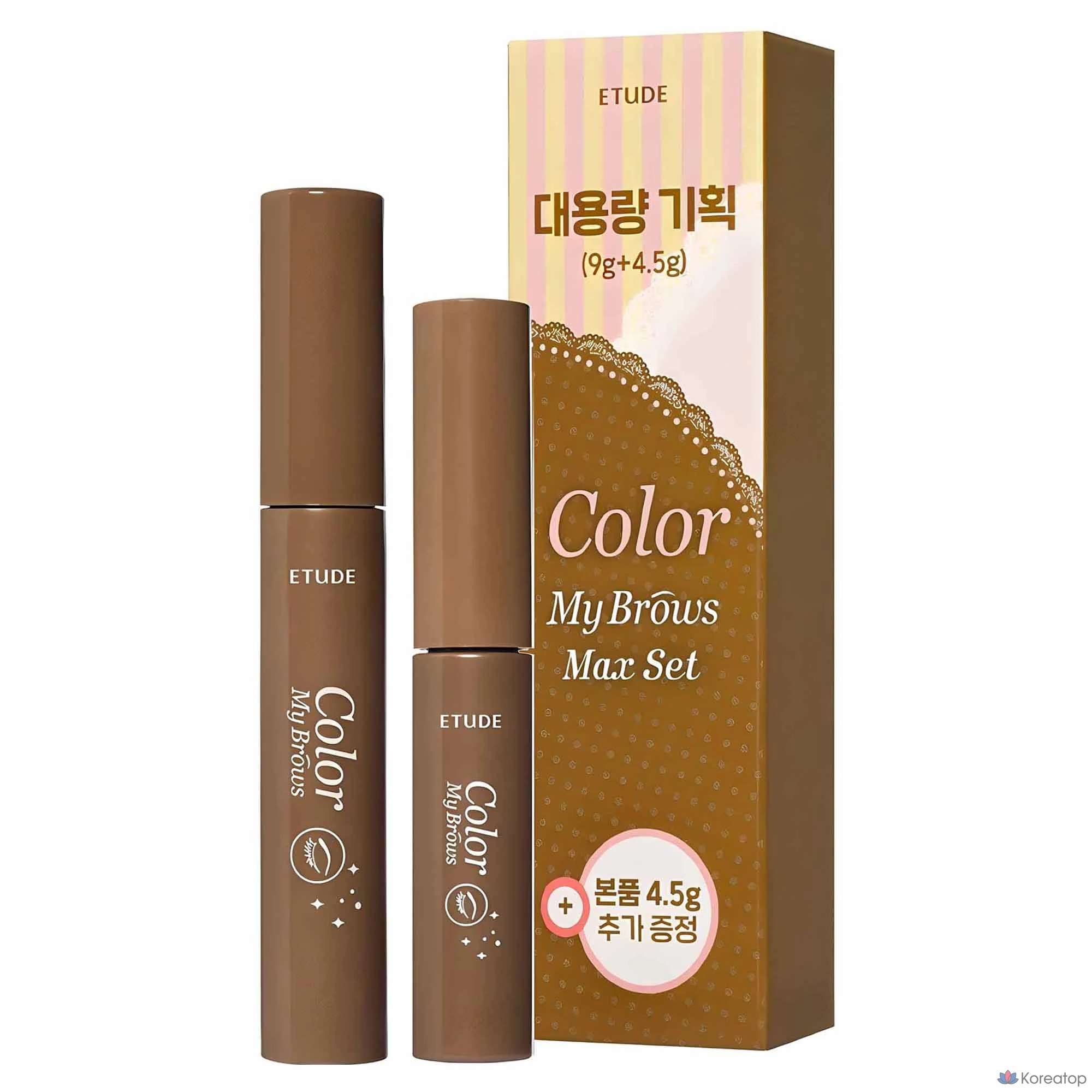 Тинт для бровей Etude House Clear False Brow Cara Set, оттенок 4 Natural Brown, 4.5 г + 9 г, 1 шт.