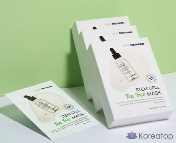 Тканевая маска для лица PAUL MEDISON Stem Cell Tea Tree Mask, 80 шт., фото 3