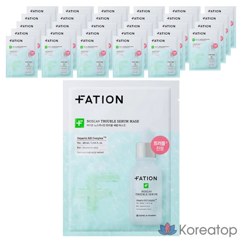 Тканевая маска для лица FATION Noscana Trouble Serum Mask, 25 мл, 40 шт.