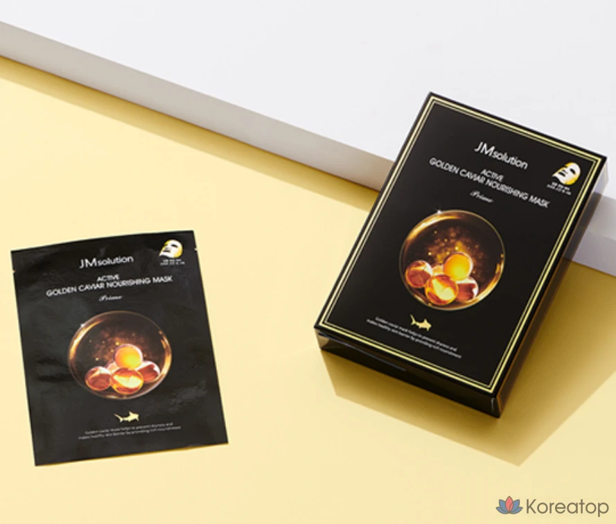 Тканевая маска для лица JM Solution Active Golden Caviar Nourishing Mask Prime, 30 мл, 50 шт., фото 3