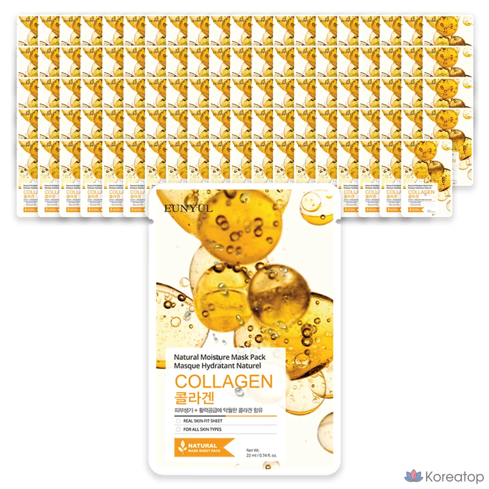 Тканевая маска для лица Eunyul Natural Moisture Collagen Mask, 100 шт.