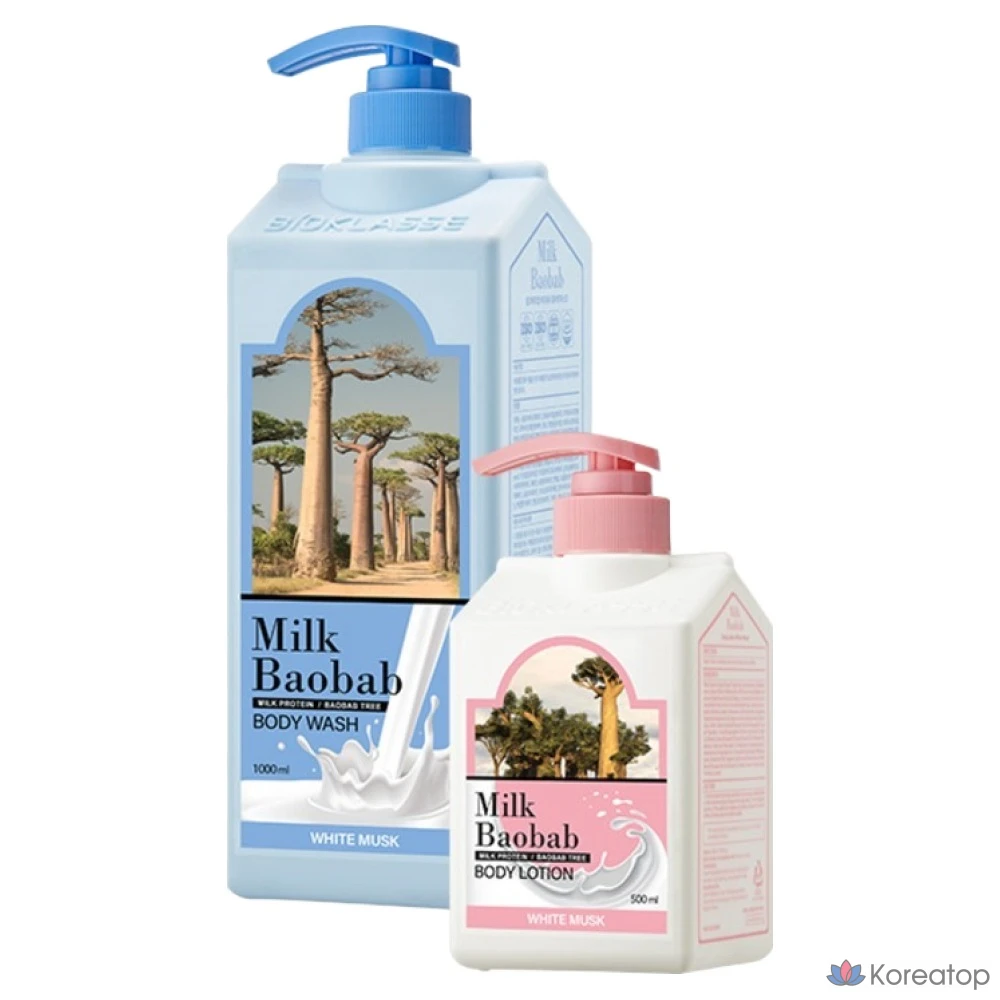 Гель для душа Milk Baobab Body Wash White Musk, 1 л, 1 шт.