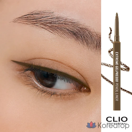 Подводка для глаз Clio Extreme Gelpresso Pencil Liner, оттенок 005 Mute Brown, 0.35 г, 1 шт., фото 2
