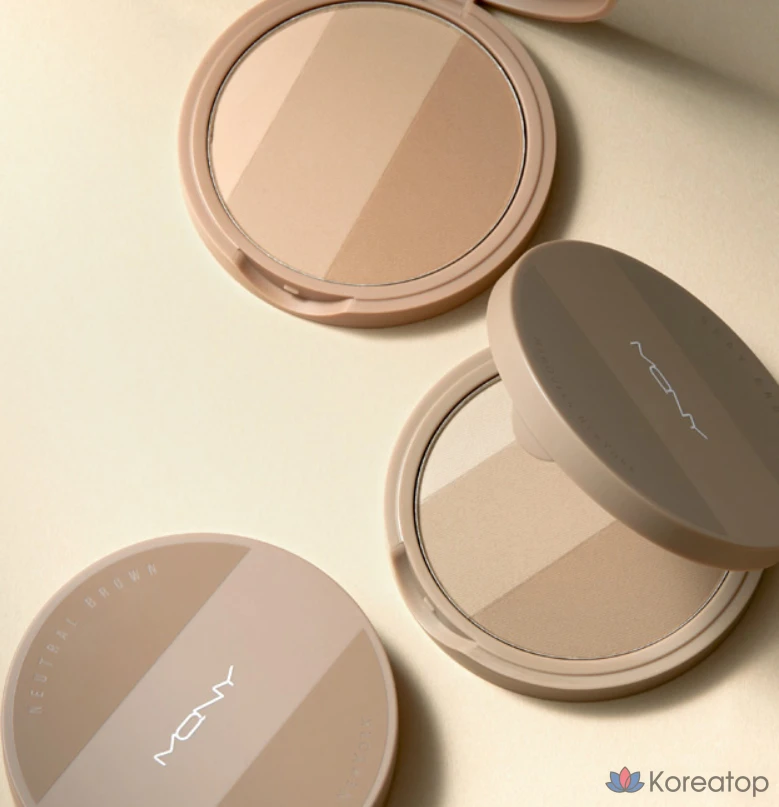 Палитра для контуринга Mqny Fake Up 3-Color Shading, оттенок Beige Brown, 9 г, 1 шт., фото 9